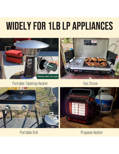 Adaptador de Manguera de Propano VIEAUBE 1 lb a 9 kg 4 Pies