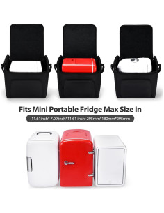Funda de nevera portátil mini multiuso 31x19.5cm - Negro 2