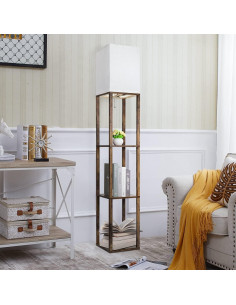 Lámpara de Pie Dott Arts con Estantes y Bombilla LED 3 Colores 2