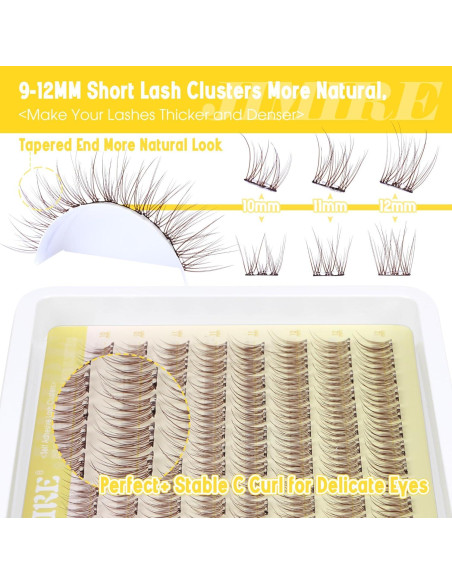 Pestañas Autoadhesivas JIMIRE Marrón Wispy 10-12MM Reutilizables Pestañas Autoadhesivas JIMIRE Marrón Wispy 10-12MM Reutilizables