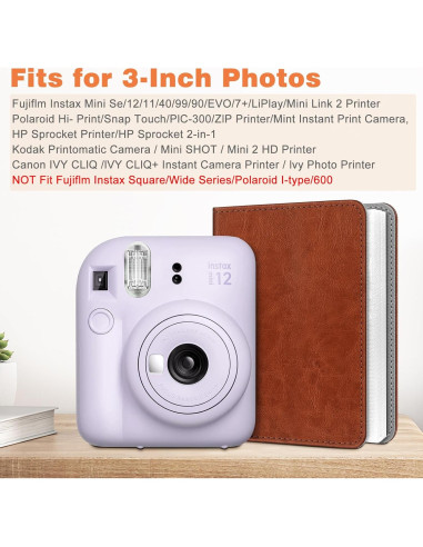 Álbum de Fotos Fintie Instax Mini 104 Bolsillos Marrón