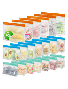 Bolsas Reutilizables Dcsioike 20 Piezas - A Prueba de Fugas