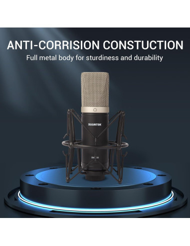 Micrófono de Condensador XLR SUUNTOK BM6000 Cardioide Profesional