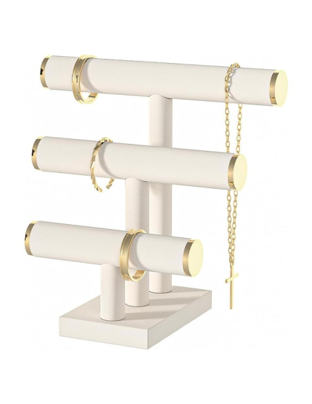 Soporte para Pulseras Julysky Beige 3 Niveles Organizador Joyas