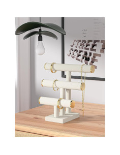 Soporte para Pulseras Julysky Beige 3 Niveles Organizador Joyas 2