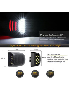 Luces LED de Placa D-Lumina para Chevy Silverado y GMC 6000K 2