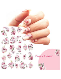 Calcomanías de Uñas 3D Baoximong Flores 9 Hojas 2