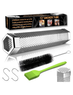 Tubo Ahumador de Pellet LANNEY 30.5 cm Acero Inoxidable