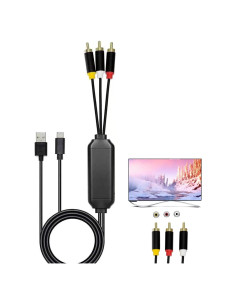 Adaptador USB C a RCA EC 1.83m para TV y Monitor
