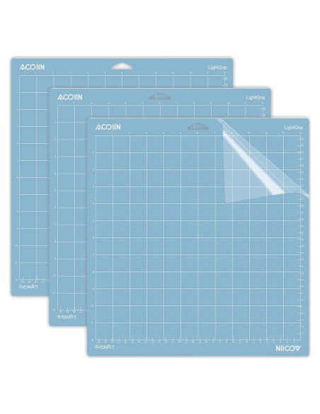 Alfombrilla de Corte AOOIIN 30.48x30.48 cm Azul Ligero para Cricut
