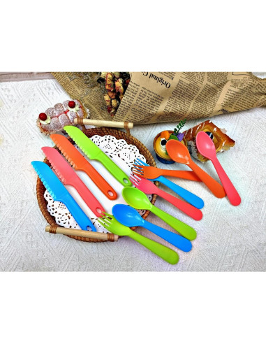 Juego de Cubiertos Reutilizables para Niños Jawbush 12 Piezas