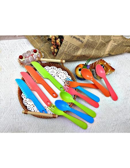 Juego de Cubiertos Reutilizables para Niños Jawbush 12 Piezas