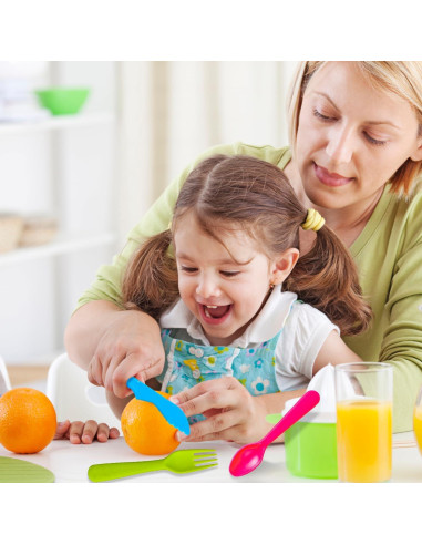 Juego de Cubiertos Reutilizables para Niños Jawbush 12 Piezas