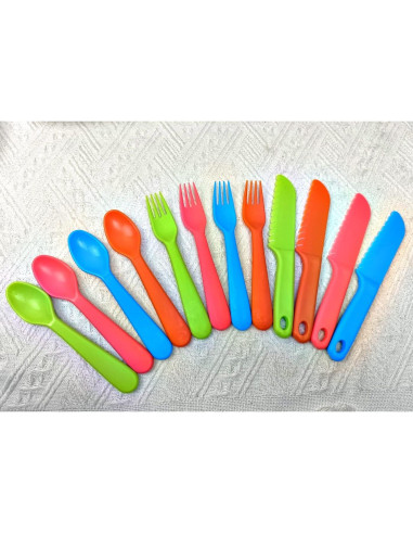 Juego de Cubiertos Reutilizables para Niños Jawbush 12 Piezas