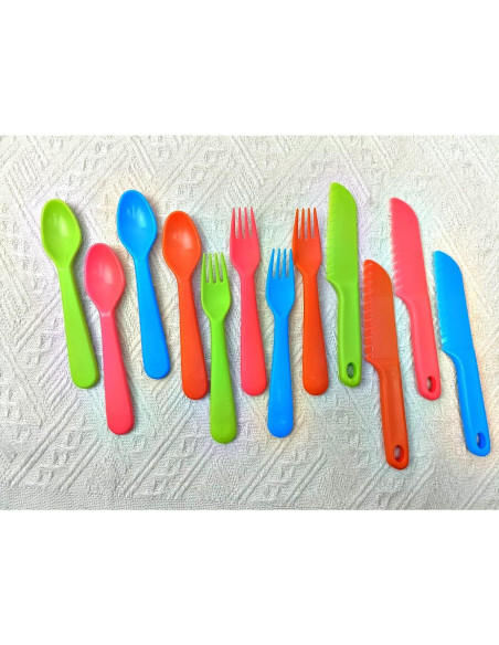 Juego de Cubiertos Reutilizables para Niños Jawbush 12 Piezas