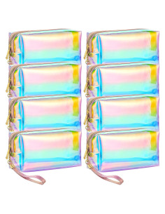 Bolsas de Maquillaje Holográficas Dunzy 8 Pcs Tamaño M