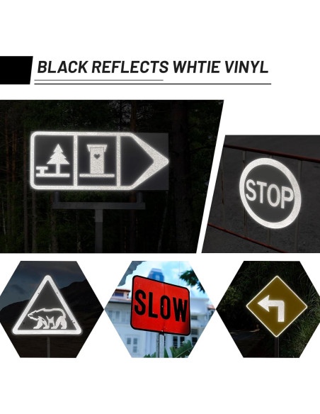 Vinilo Reflectante Negro GIRAFVINYL 1.83 m para Manualidades
