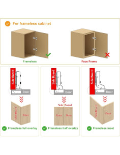 Paquete de 10 Bisagras Ocultas Chibery Cierre Suave 105 2