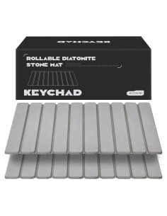 Alfombra de Baño de Piedra Diatomita KEYCHAD 59x39 cm Gris - 2 Piezas
