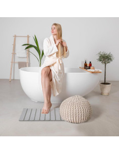 Alfombra de Baño de Piedra Diatomita KEYCHAD 59x39 cm Gris - 2 Piezas 2