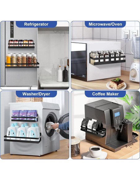 Estante de Especias Magnético Uten - 2 Piezas, Ahorra Espacio