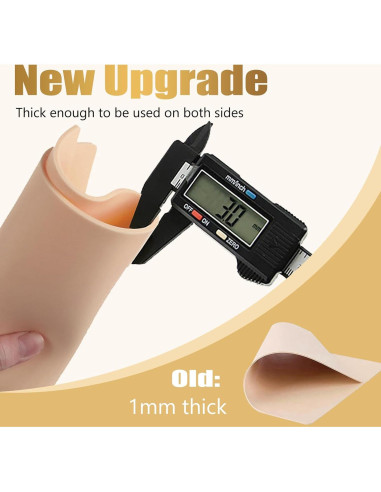 6 Pieles Falsas de Tatuaje 3mm LEEYUKA Doble Cara 18.8x14.2cm