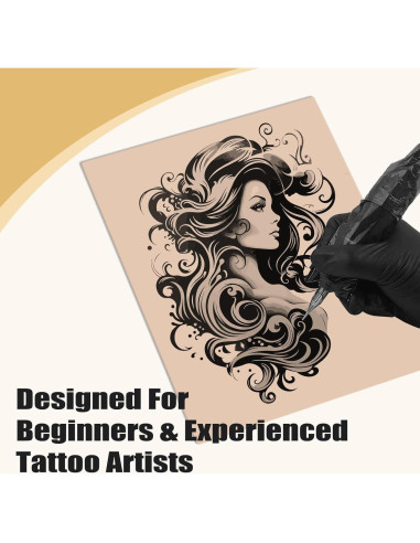 6 Pieles Falsas de Tatuaje 3mm LEEYUKA Doble Cara 18.8x14.2cm