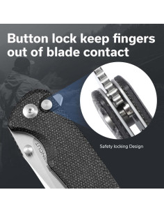 Cuchillo Plegable SENCUT Sachse 9Cr18MoV Mango Micarta Negra 2