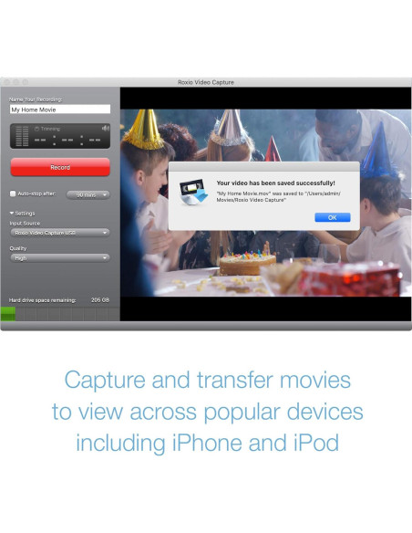 Roxio Easy VHS a DVD Mac - Convertidor de Video Analógico