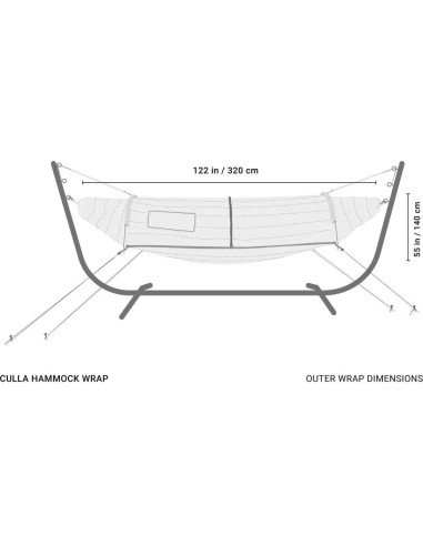 Envoltura de Hamaca Aislada Crua Outdoors para 2 Personas