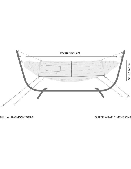 Envoltura de Hamaca Aislada Crua Outdoors para 2 Personas