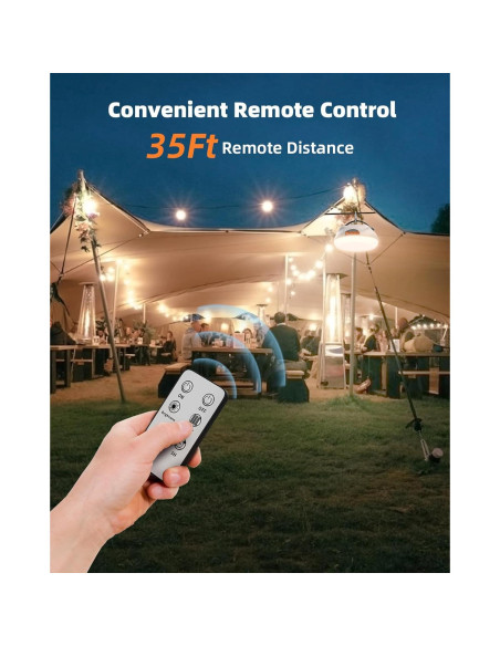 Linterna LED Recargable ENTELECHY 4200LM 20000mAh Camping