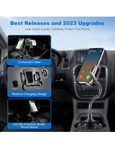 Soporte para Teléfono en Portavasos YUHENG Ajustable 360 2
