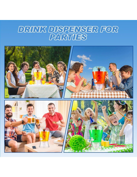 Dispensador de Bebidas Maxcheck 2 Piezas 6.8L Acrílico Dispensador de Bebidas Maxcheck 2 Piezas 6.8L Acrílico