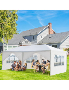 Carpa de Canopy Exterior Genérico 3x3m Impermeable Blanca 2