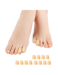 Protectores de Dedos Meñiques Povihome - 12 Piezas Gel Beige
