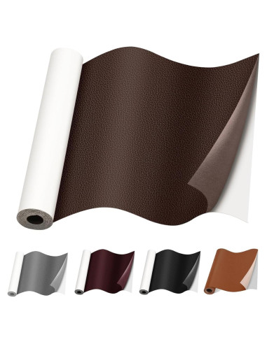 Parche de Reparación de Cuero KOCOZA 15x99 cm Marrón Oscuro