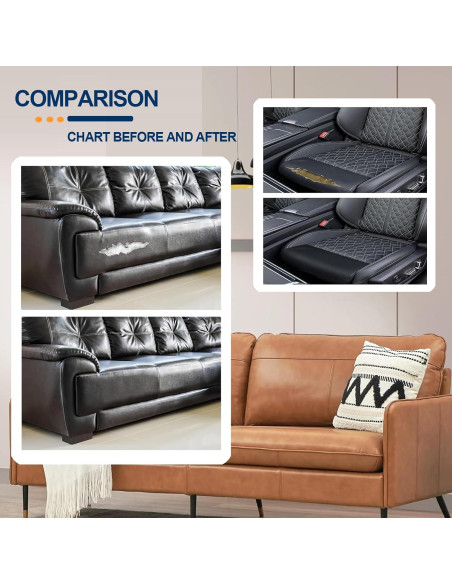 Parche de Reparación de Cuero KOCOZA 15x99 cm Marrón Oscuro