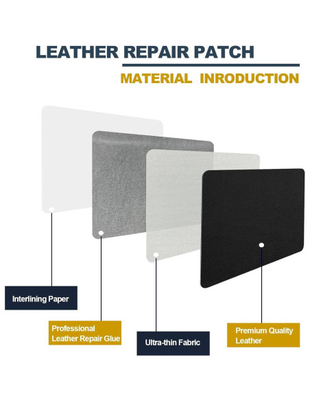 Parche de Reparación de Cuero KOCOZA 15x99 cm Marrón Oscuro