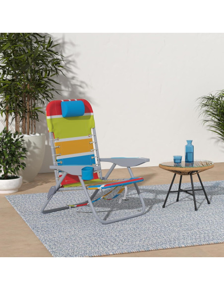 Silla de Playa Plegable Rio Brands con Mochila 4 Posiciones