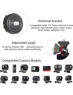 Soporte de Manillar para Cámara VVHOOY Aluminio 30-31.8mm 2