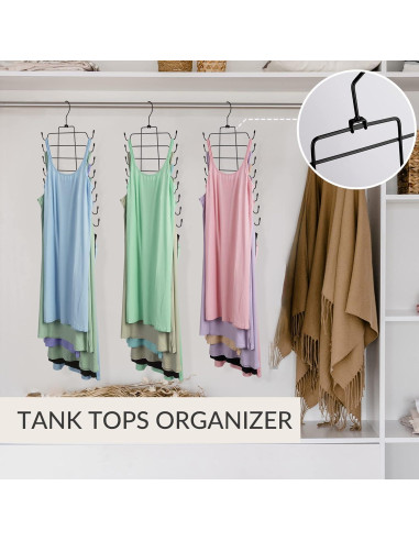 Perchero Multifuncional ZEDODIER Negro para Camisetas y Sujetadores