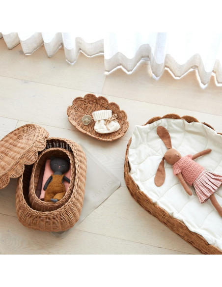 Cesta de Almacenamiento Ondulada BEBE BASK Flora Mocca 2 Piezas