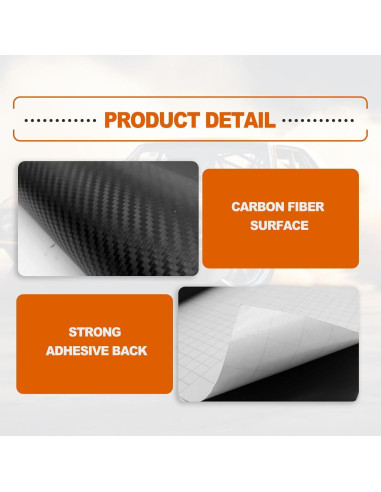 Envoltura de Vinilo Fibra de Carbono 3D Mate RBOKO 30x152 cm
