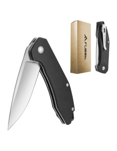 Cuchillo de bolsillo FLISSA plegable D2 con mango G10 negro