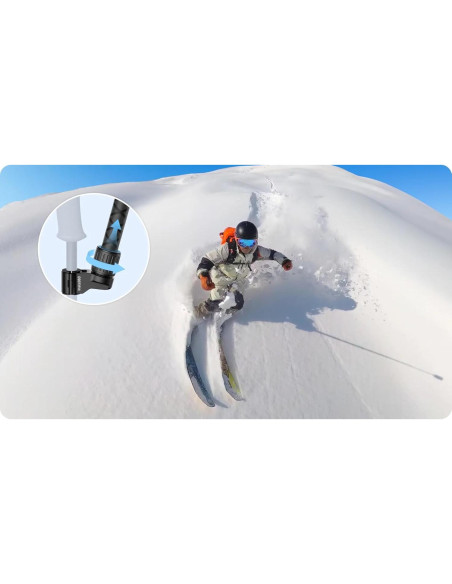 Soporte para Esquí Insta360 con Bastón Selfie Ajustable Soporte para Esquí Insta360 con Bastón Selfie Ajustable
