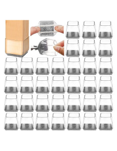 36 Protectores de Suelo Cuadrados Joeyrras para Sillas