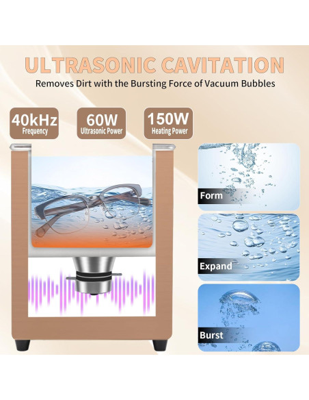 Máquina de Limpieza Ultrasónica JIEJING 2L con Calentador 60W