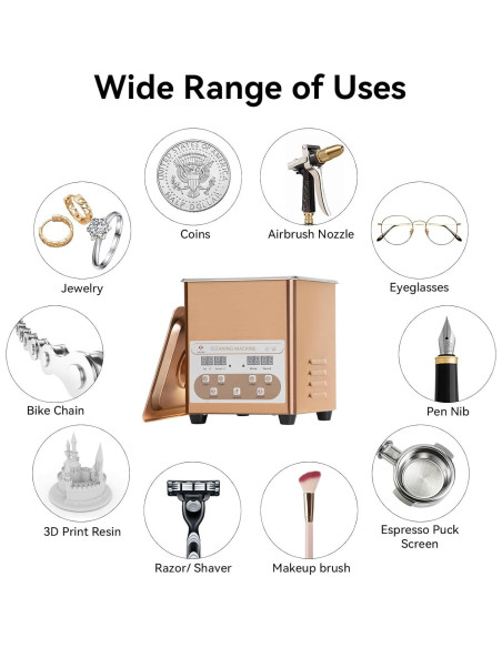 Máquina de Limpieza Ultrasónica JIEJING 2L con Calentador 60W