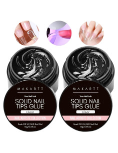 Gel de Pegamento para Uñas Makartt D-Clear 15ml x2 - Fuerte y Flexible